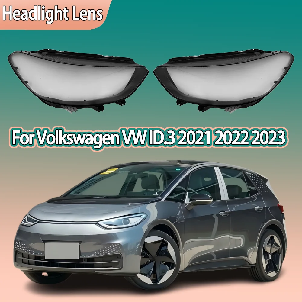 

Чехол для передних фар автомобиля для Volkswagen VW ID.3 2021 2022 2023, автомобильные аксессуары, крышка фары, стекло линзы, автомобильные детали