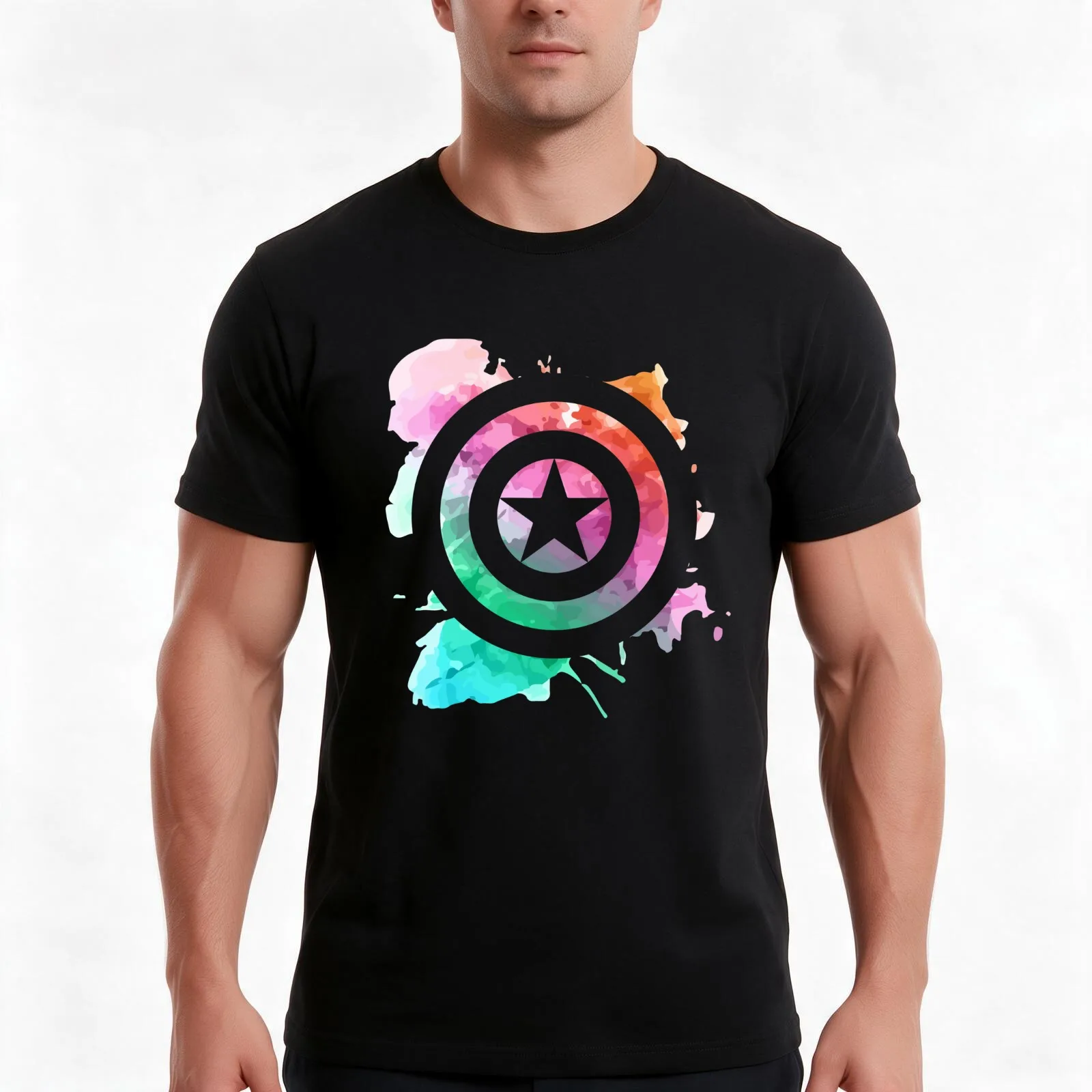 Bullseye T-Shirt Summer Casual Cotton Tee Oversized Streetwear Tops Vintage Graphic Print Loose Fit Short Sleeve