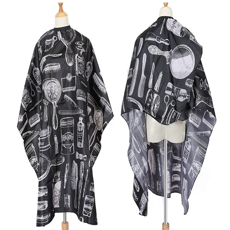 Professional Hair Cutting Apron Waterproof Cloth Stylish Print Hair Cutting Apron for Barber Accessories Haircut Styling Tool