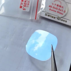Watch crystal Square shape 35mm 35.5mm dia Round pot shape 40mm dia Blue AR-coating Watch Mineral glass for SEVENFRIDAY