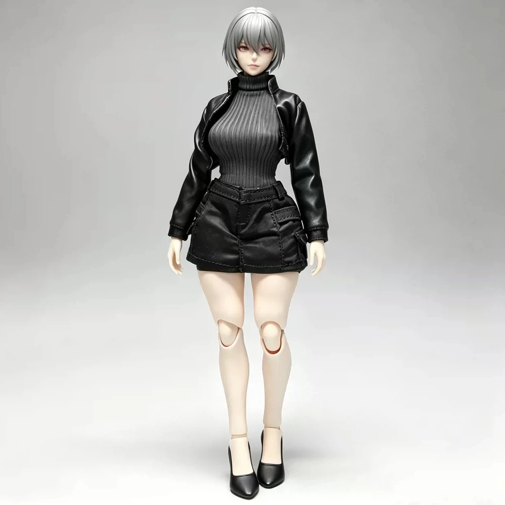 1/12 Scale Female Short Jacket Cargo Skirt Clothes Model Fit 6 Inch 86TOYS Romankey NT04 Soldier Action Figure Body