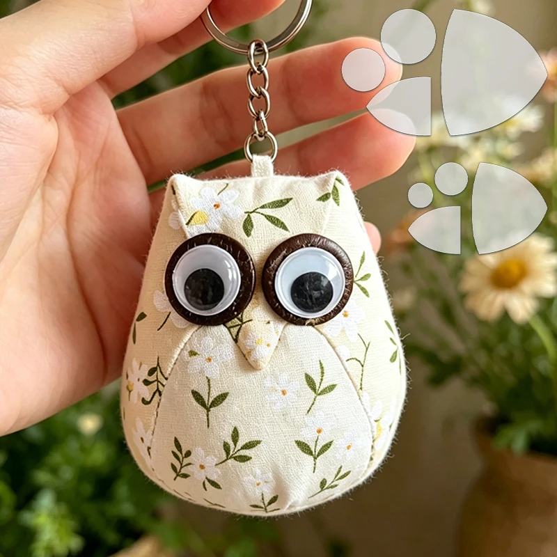 YOMDID 4pcs Mini Owl Ornament Sewing Template Set Transparent PET Sheets Decorative Ornament Sewing and Patchwork Ruler