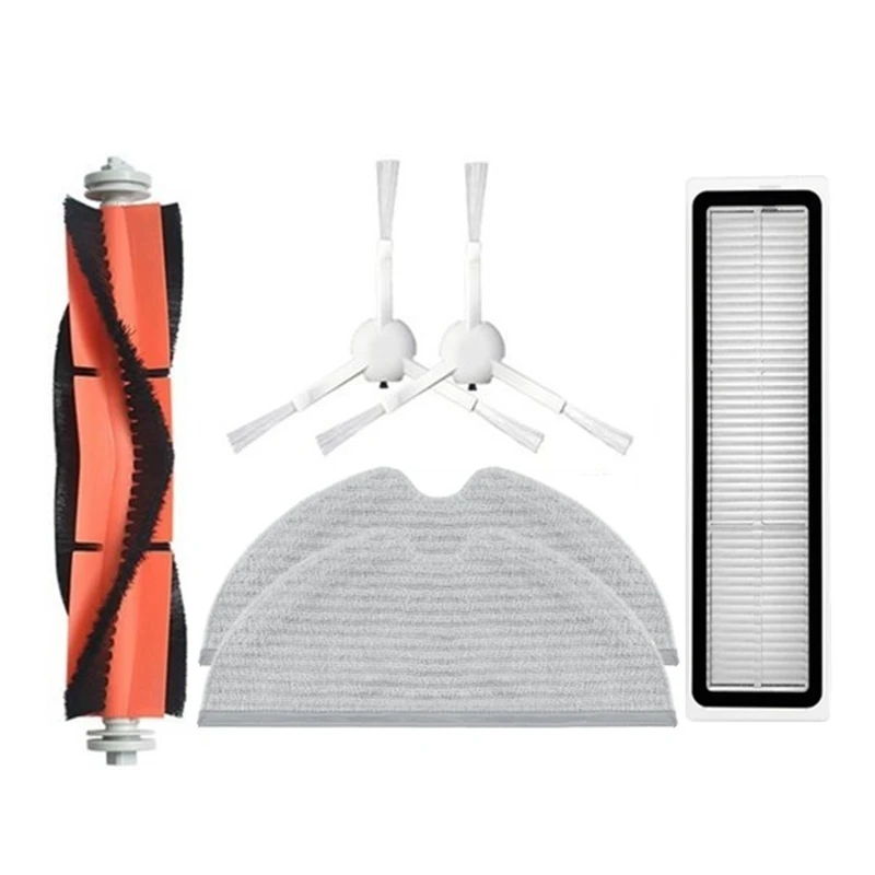 مجموعات ملحقات لشاومى دريم D9 ، أجزاء مكنسة كهربائية روبوت ، أسطوانة رئيسية ، فرشاة جانبية ، فلتر Hepa ، قماش ممسحة