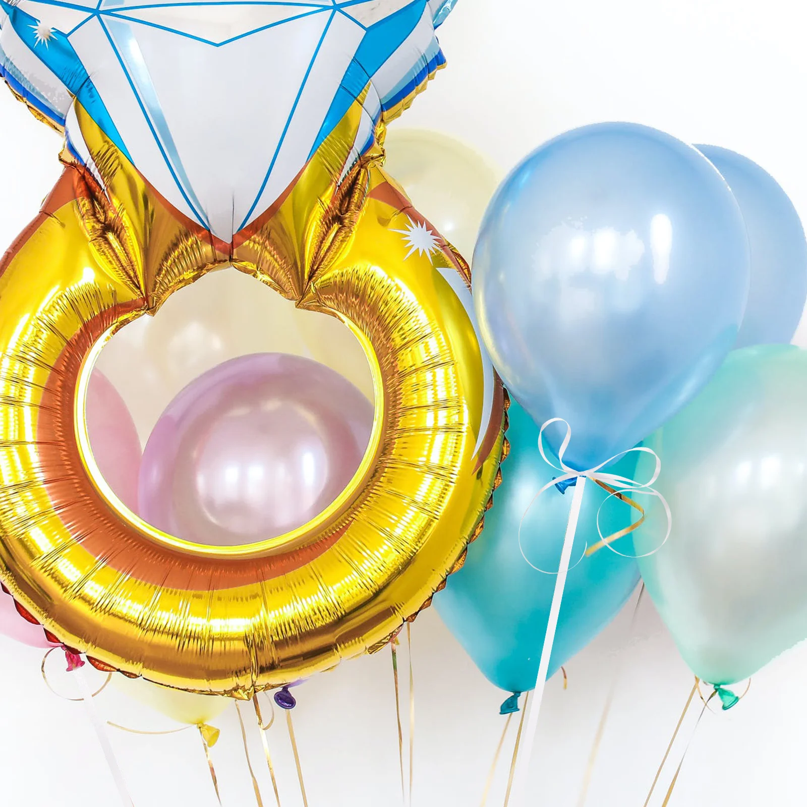 

6Pcs Balloon Ribbon Decorative String Roll Balloon Tie Wedding Birthday Party Festival Craft Wrapping Ribbon String for Balloons