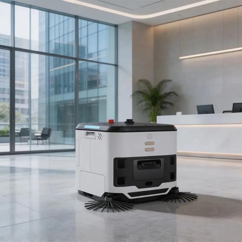 Cleaning robot with intelligent AI obstacle avoidance function, application remote control, 7-inch touchscreen