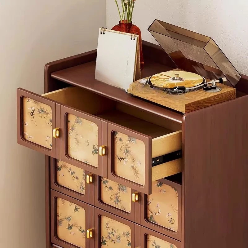 

Chinese fragrant cloud yarn bucket cabinet, solid wood retro module living room combination cabinet, dining side locker TV cab