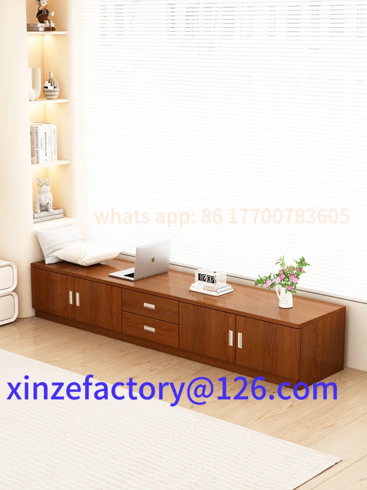 

Customizable solid wood balcony cabinet bay window cabinet customization