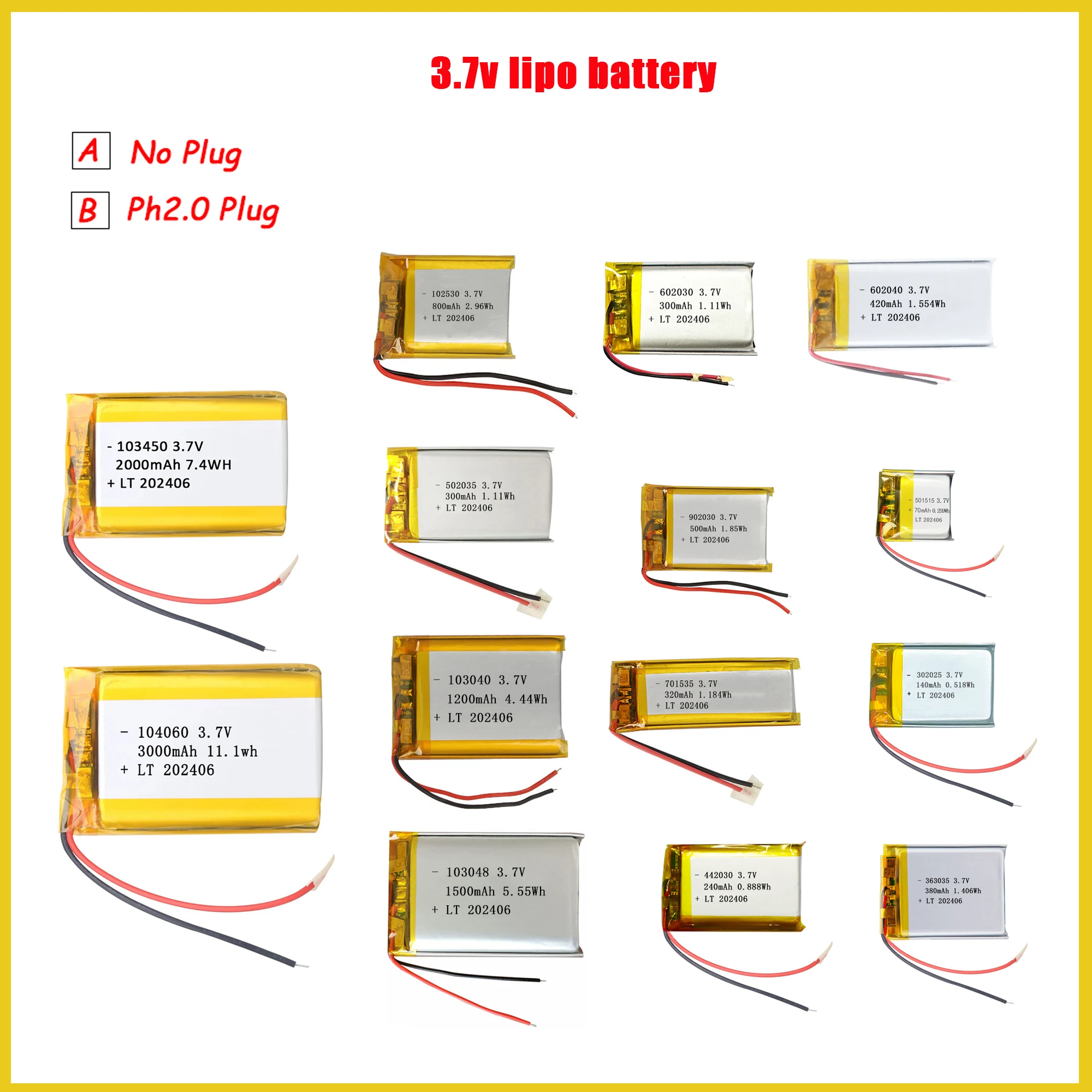 PS4 가습기용 3.7V Lipo 배터리 폴리머 리튬 배터리 Gps 네비게이션 장치 스마트 웨어러블 로케이터 블루투스 스피커