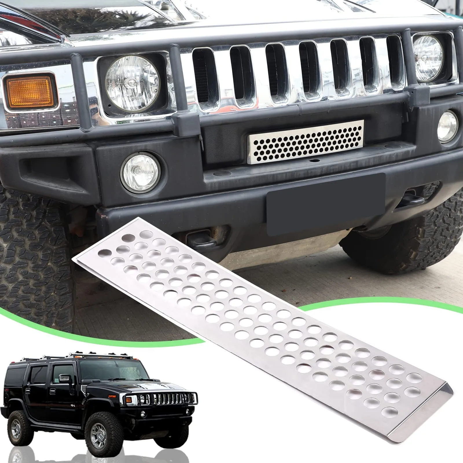 Car Front Bumper Grille Air Intake Cover Mesh For Hummer H2 2003 2004 2005 2006 2007 2008 2009 Anti Bug Insect Cover Accessories
