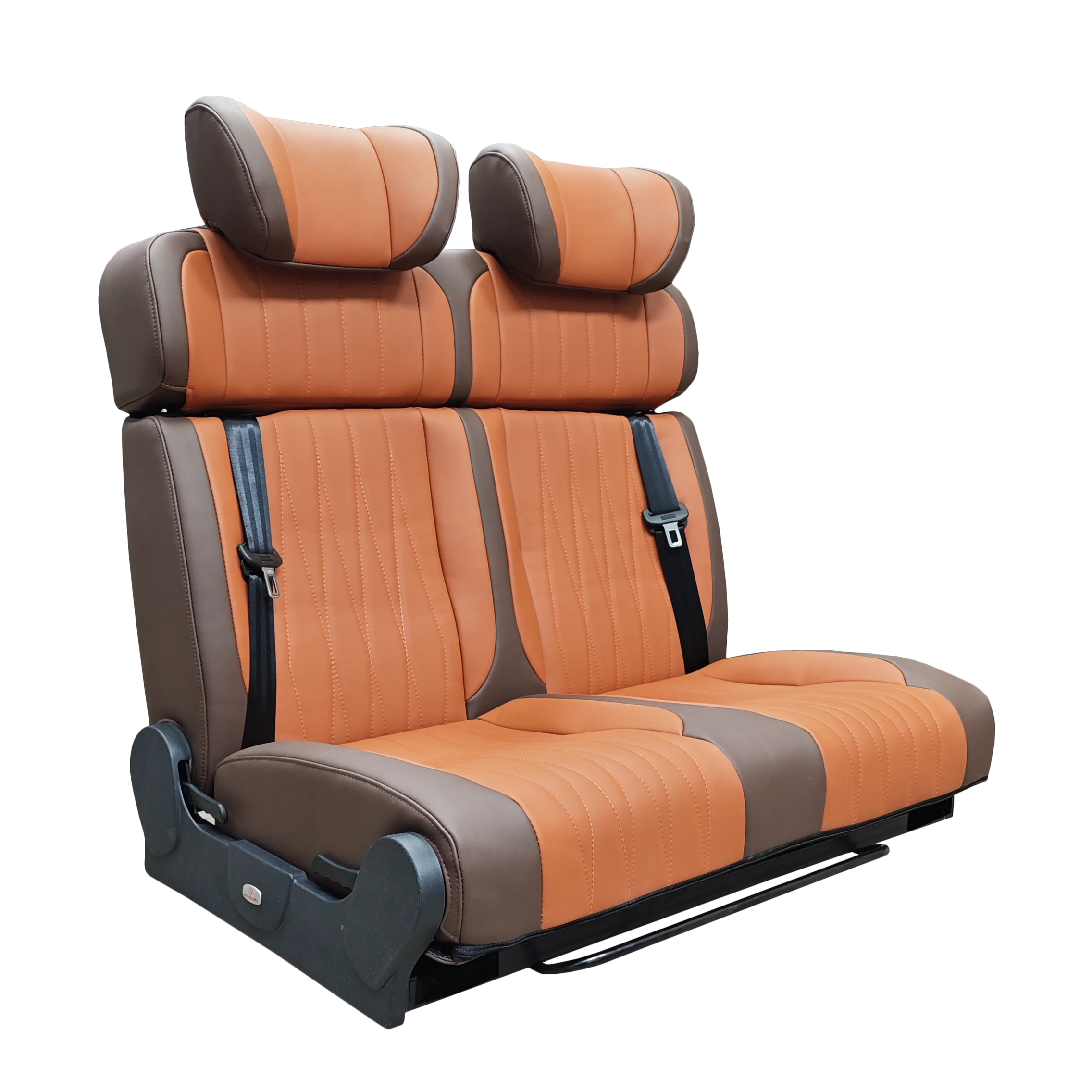 

Autoliuma Double Seat Leather Foldable Bed Bifold RV Seat Bed Folding Van Seats for Campervans
