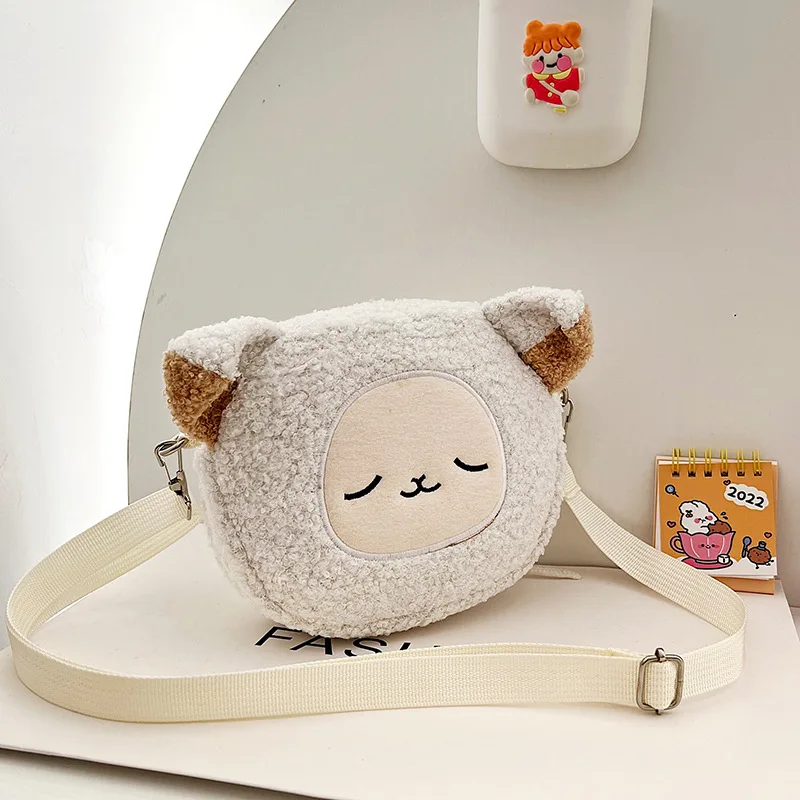 Japanese Style Kawaii Crossbody Bag Women Cartoon Plush Shoulder Bag For Women Daily Small Phone & Purse Bag Bolsa Feminina