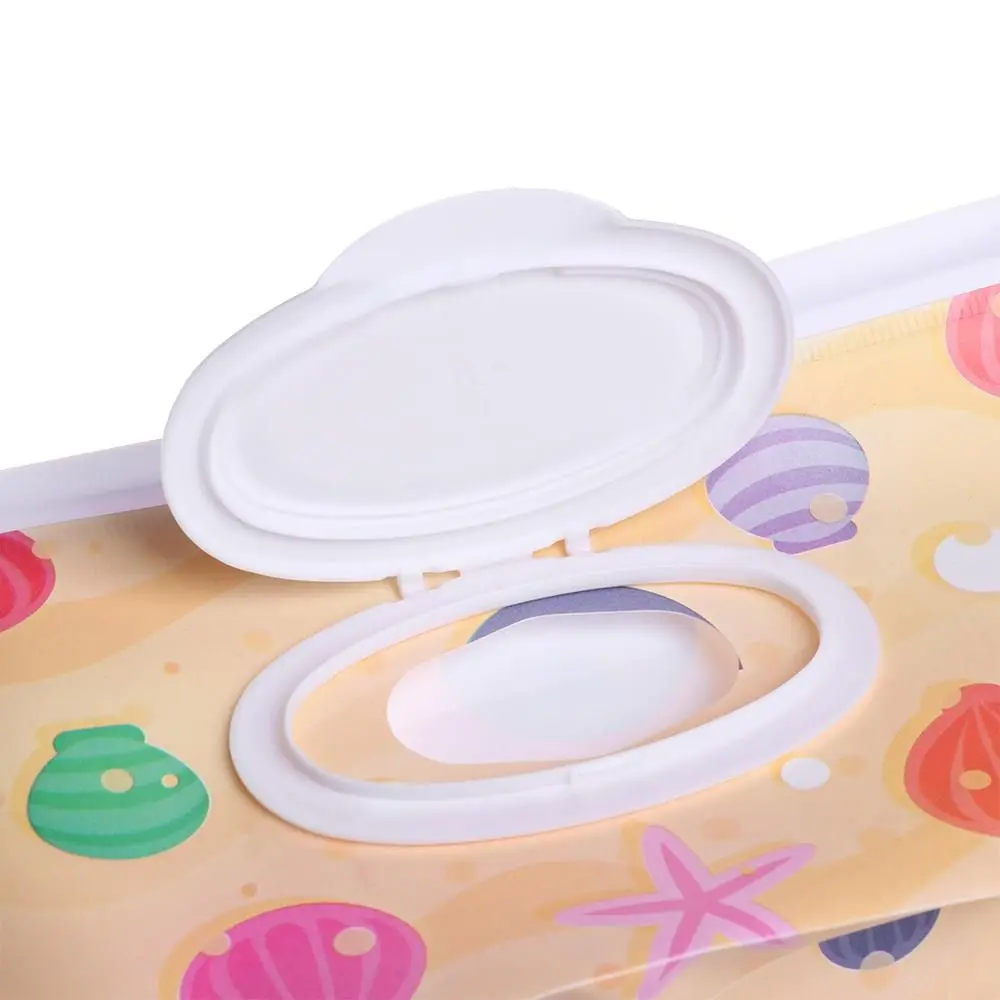 Nützliche niedliche Kinderwagen Zubehör Baby Produkt tragbare Flip Cover Taschentuch Box Feucht tücher Tasche Kosmetik beutel Tücher Halter Fall