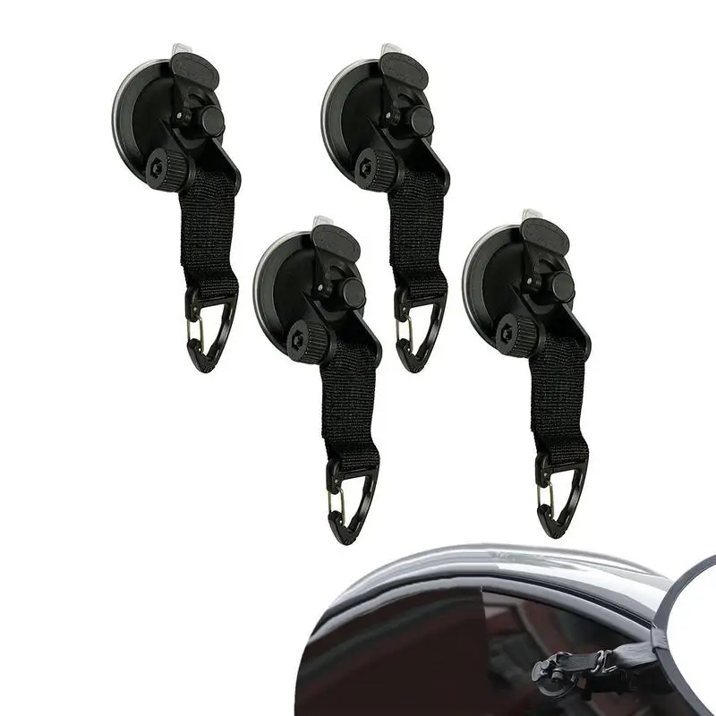 Heavy Duty Suction Cup Hooks Universal Boat Suction Cups 4 Pcs Outdoor Accessories Car Side Awning Pool Tarps Tents Securing