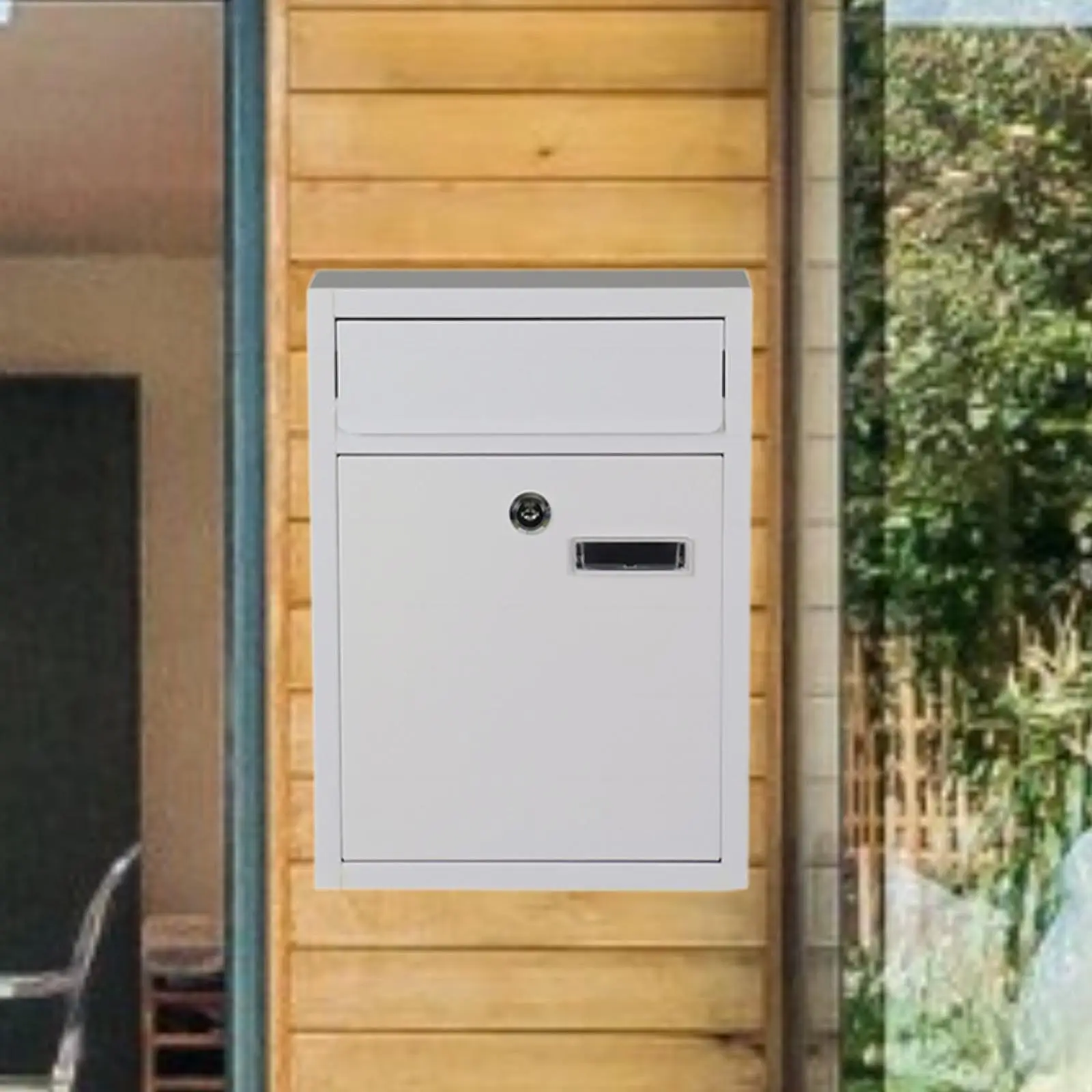 Lockable Letter Box Wall Mount Mailbox for House Front Porch Office Residential Vote Suggestion