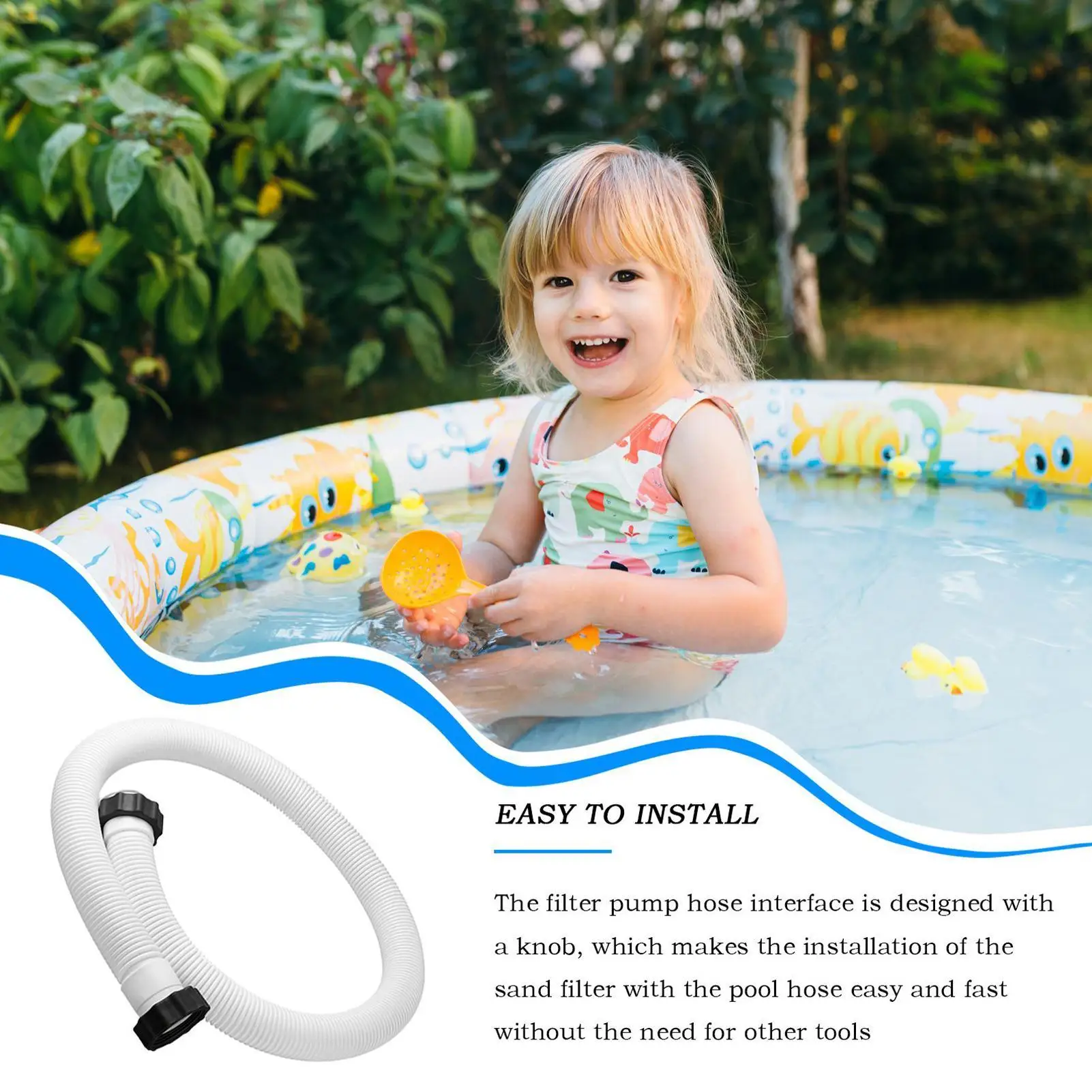 Heavy-Duty Replacement Hoses Flexible Quick-Connect Spa Fittings Ground Pool Pool Pump Hose For Swimming Maintenance Cleaning