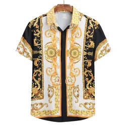 2024 Hawaiian Real Betis Men's Shirts Oversized Clothing Brand Middle East Arab Islam Copy Plain Blouse For Men Style European