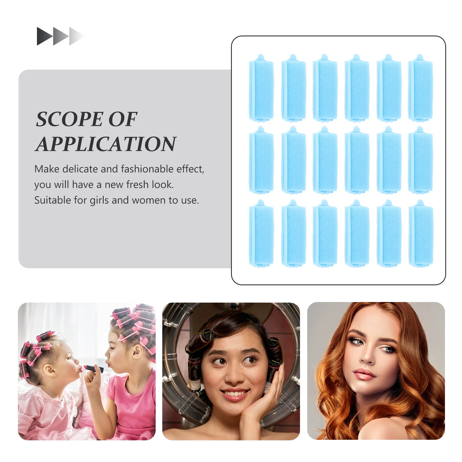 

20Pcs Hair Curler Sponge Rollers No Heat Needed Curling Tool for Wavy Hair Sleeping Styler Lightweight Portable Design