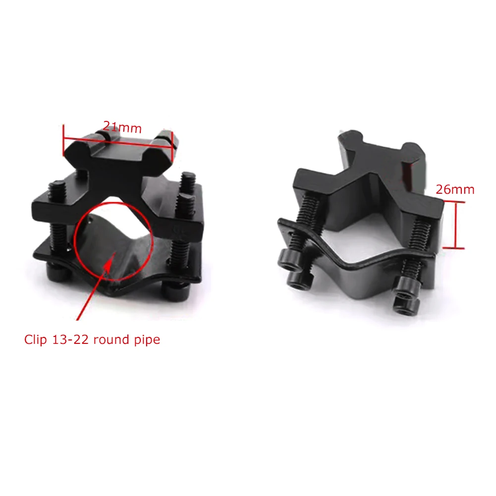 Aluminum Alloy Tactical Universal Adjustable Rail 20mm Barrel Mount Adapter for Scope Hunting Flashlight  Sight Clamp