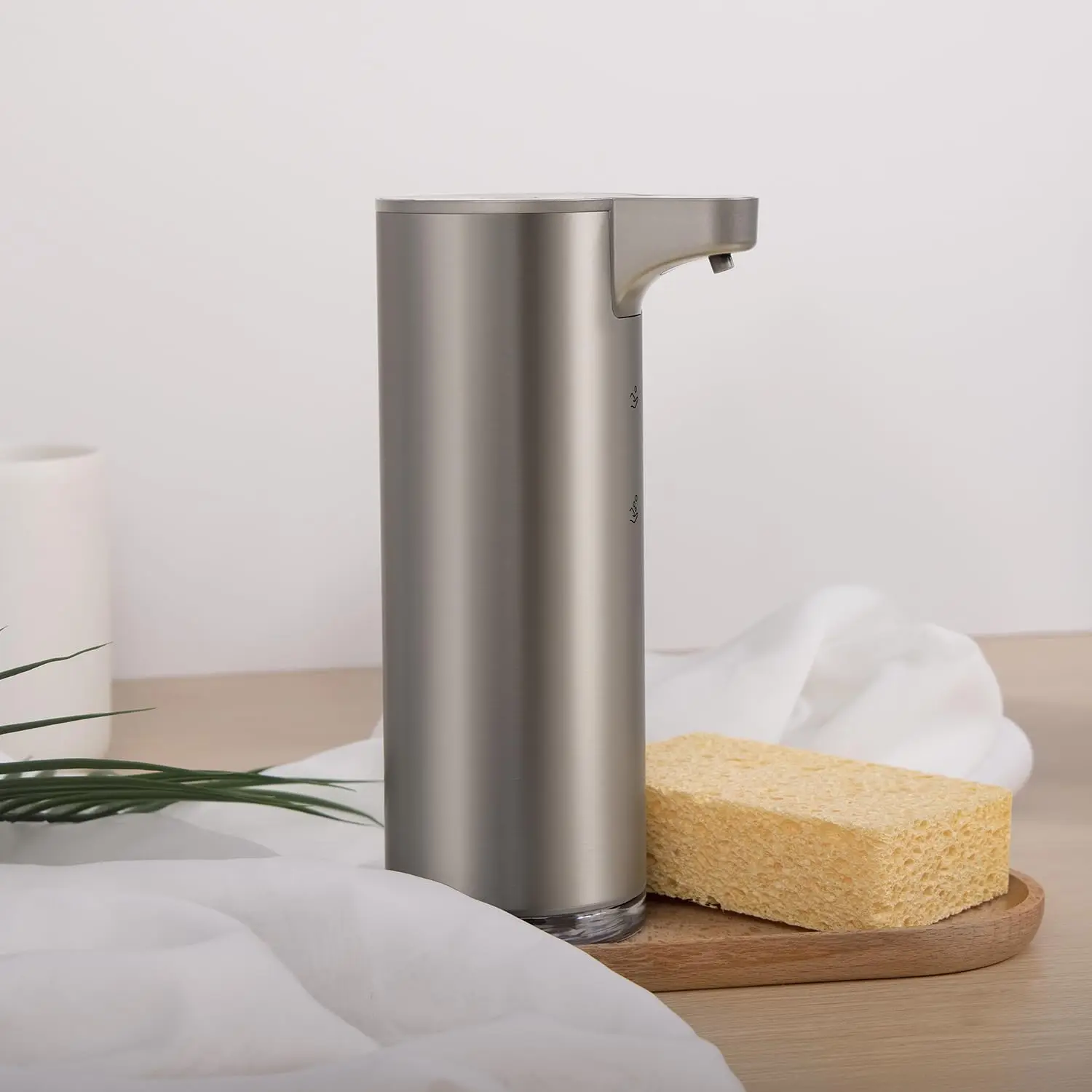 LAOPAO Stainless Steel Automatic Soap Dispenser with LED Lighting Contact Kitchen and Bathroom Hygienic Soap Dispenser