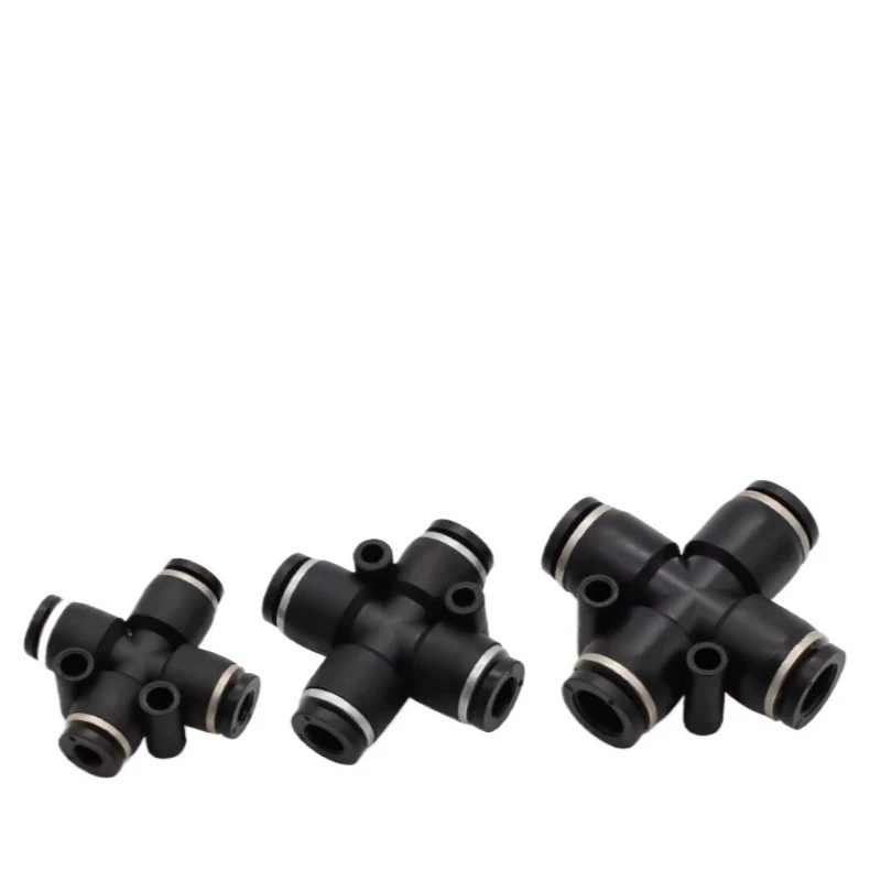 Pneumatic Cross Union Push In Fitting PZA4 PZA6 PZA8 PZA10 PZA12 Air Tube Connector