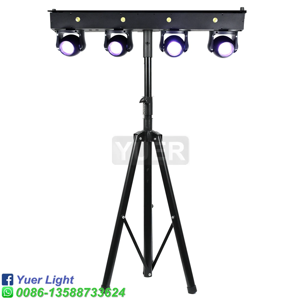 Imagem -02 - Led Moving Head Beam Grupo Strobe Stage Efeito Luz Dmx Controlador Projetor dj Iluminação Disco 4x40w Rgbw 4in Novo Molde