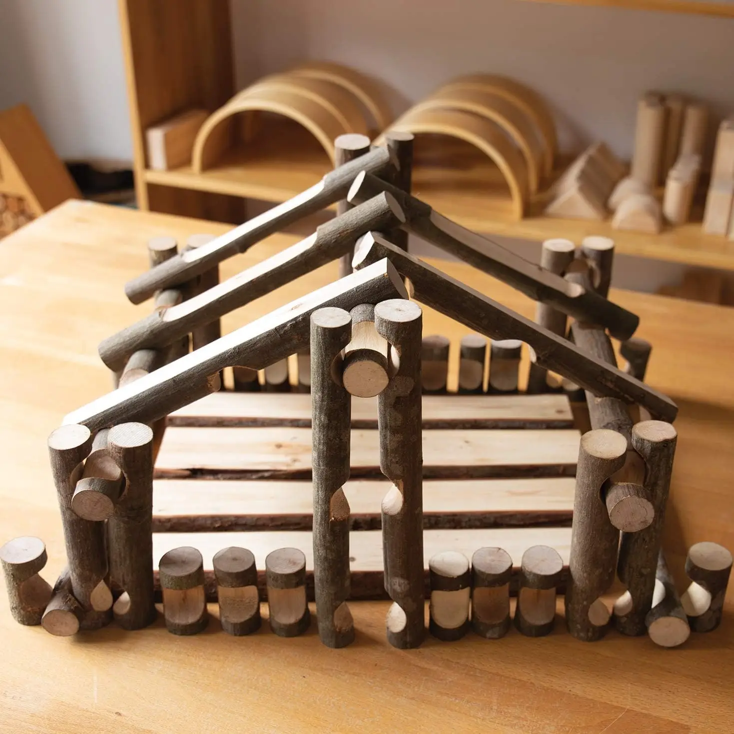 Big Branch Block Builders - مجموعة مكونة من 125 قطعة مع 10 بطاقات إلهام مزدوجة الجوانب: ألعاب تعليمية للأطفال في مرحلة ما قبل المدرسة