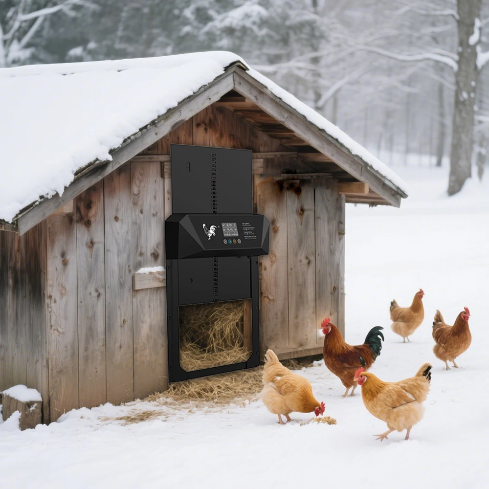 Fully automatic chicken and duck coop door, equipped with solar and dry batteries, multi-mode control, no site selection for use