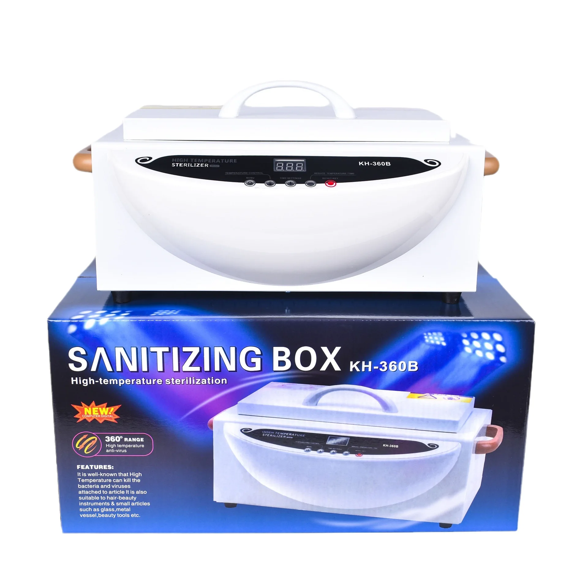 ارتفاع درجة الحرارة صالون الأظافر أداة صندوق تعقيم خزانة التطهير الحرارة الجافة المعدات المحمولة #6