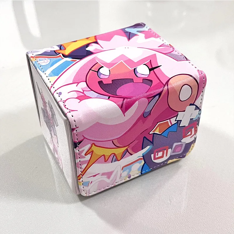 

Tinkaton Iono Gengar PTCG PU DIY Large Capacity Leather Card Box Thickened Anime Game Collection Card Storage Box