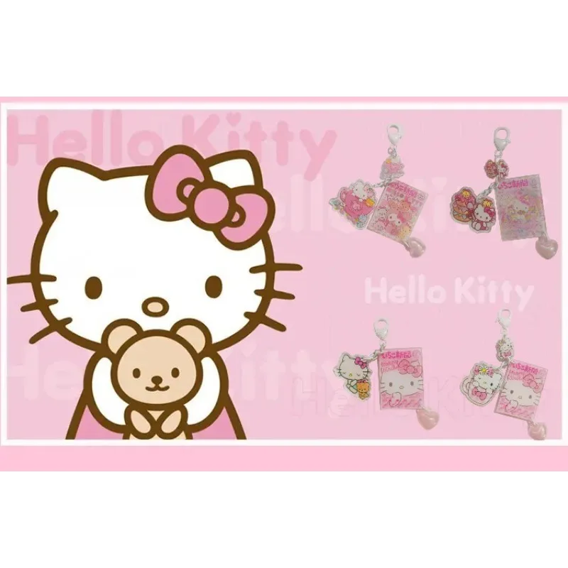 

Sanrio Hello Kitty Cute Keychains Anime Action Figures Acrylic Toy Car Key Schoolbag Decoration Keychain Children Birthday Gifts