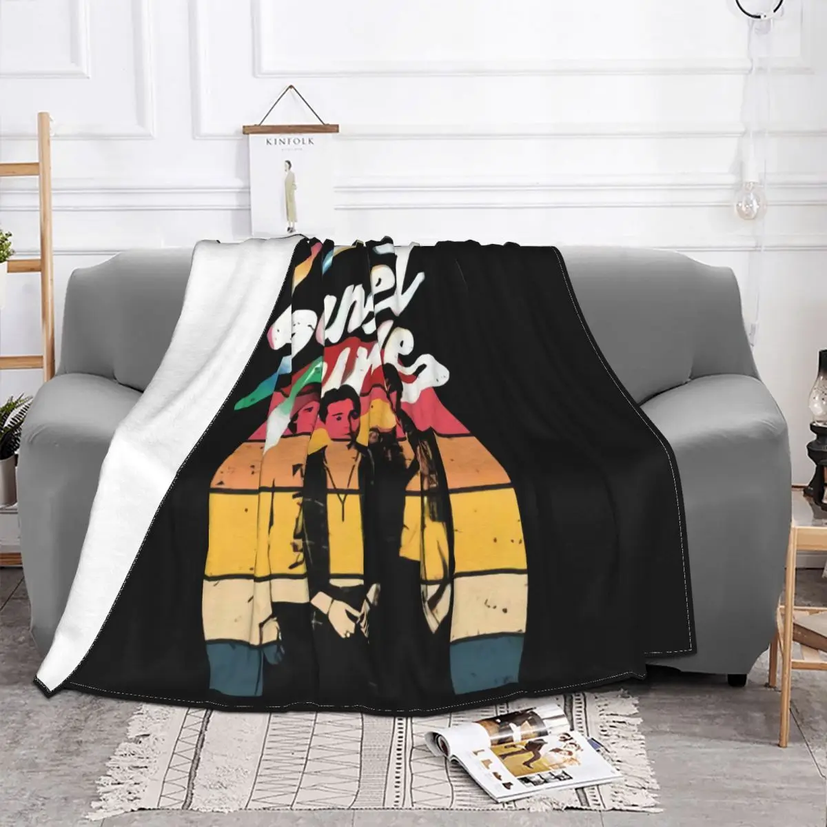 Sunset Curve Logo Julie And The Phantoms Julie And The Phantoms Su Popular Style Surprise More Size Throw Blanket