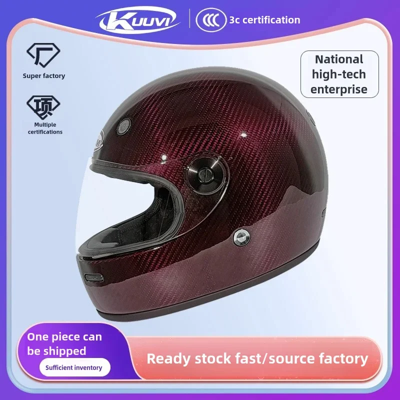 KUUVI Retro Light Air Duct Design Motorcycle Helmet, Full Helmet Is Universal in All Seasons