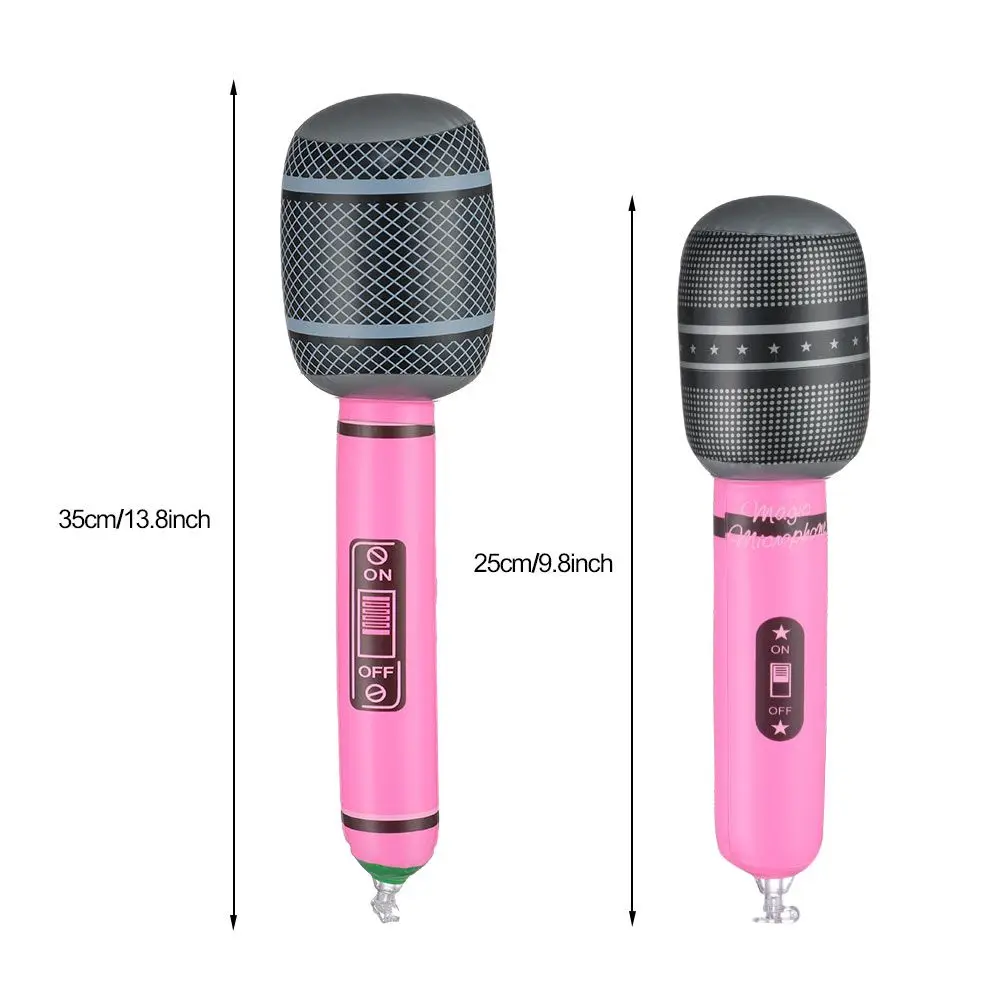 12 pçs presentes concerto musical festa temática role play palco foto adereços explodir microfones infláveis inflados