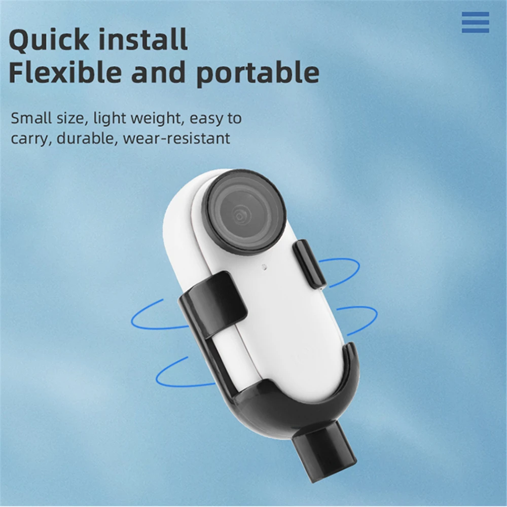 For Insta360 Go 2 Protective Frame Mount 1/4 Adapter Adjustable Angle Bracket Stabilizer Expansion Adapter Camera Accessories