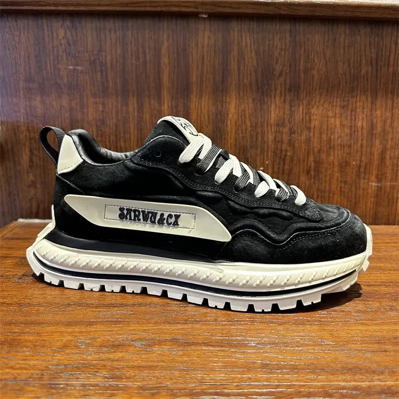 

Spring 2025 Men's Fashion Sporty Casual Shoes Breathable Trendy Thick Bottom Dad Shoes High-End Sensation Men's Footwear