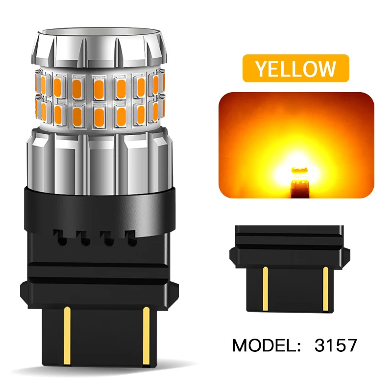 2PCS P21W P21/5W W21/5W Led-lampe T25 3157 1156 T20 BA15S 1157 BAY15D LED Canbus Licht Auto Reverse Bremse Schwanz Blinker Lampe