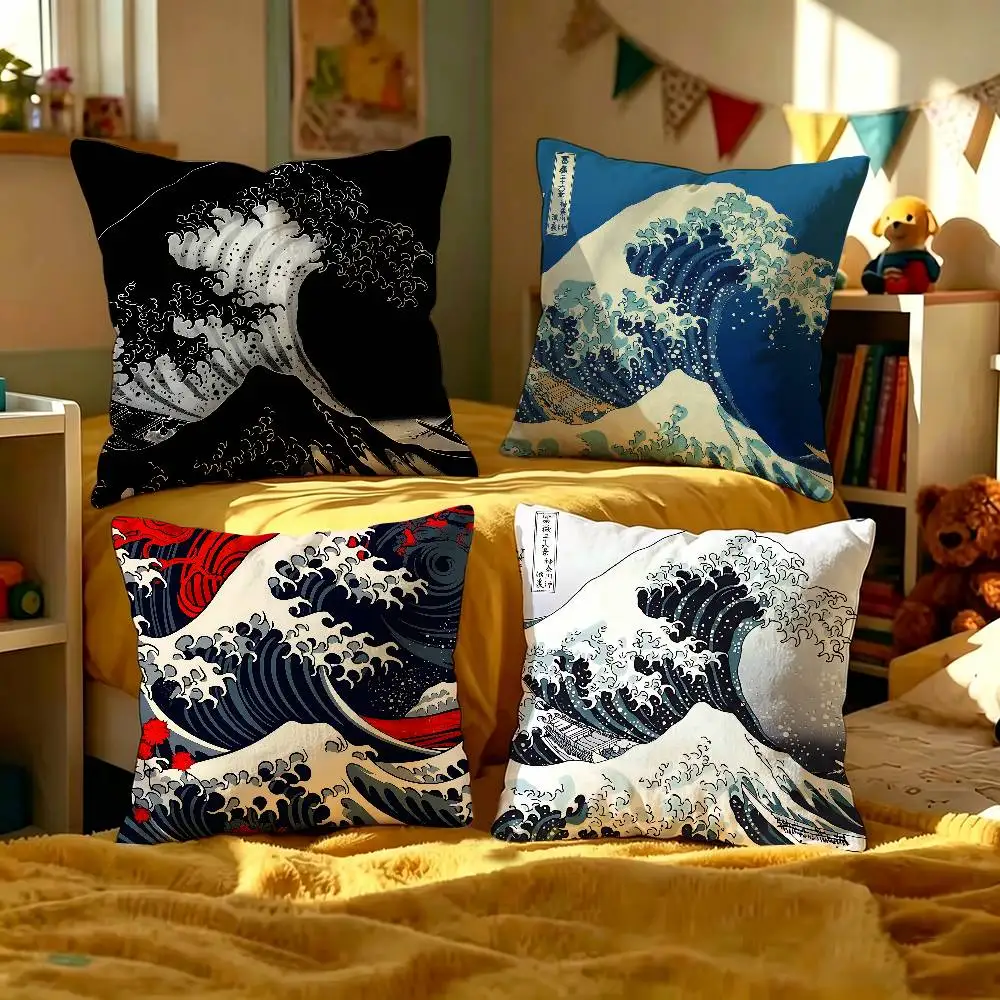 H-Hokusai O-Ohara K-Koson Lucky Dragon pillow cover sofa cushion cover home room decoration children gift