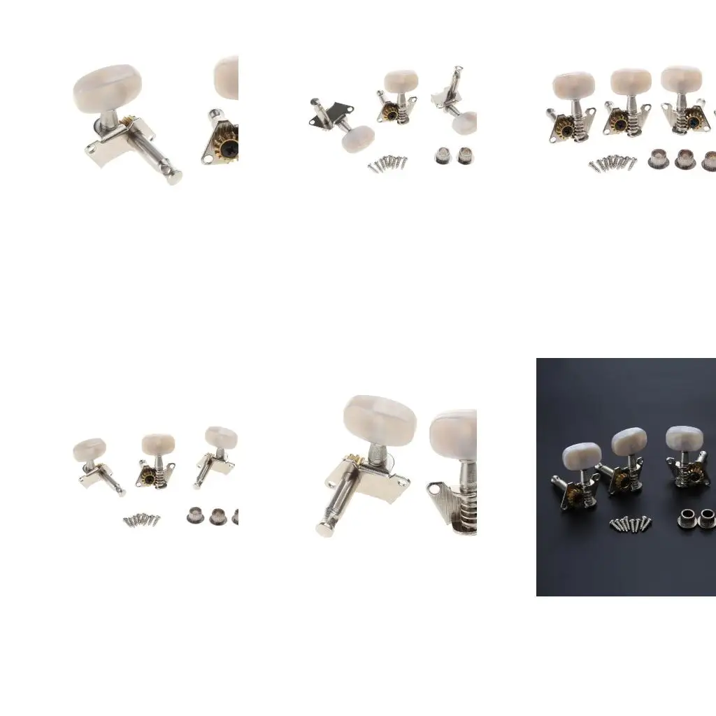 Q39E 2R+2L Guitar Ukulele Tuning Pegs Button Strings Tuning Tuners Heads Accessories