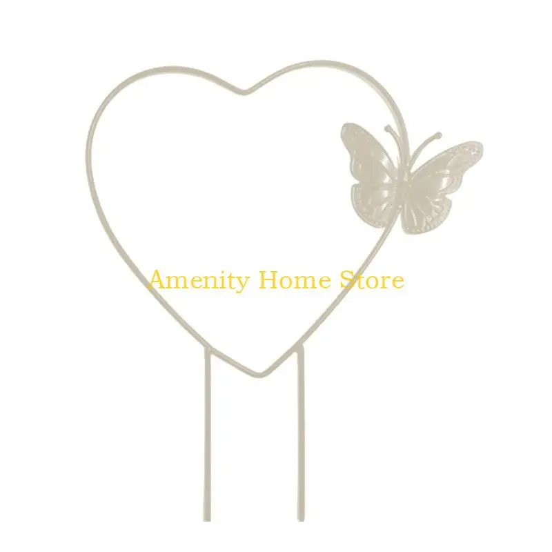 

F26C Love Heart Round for Butterfly Plant Climbing Support Holder Shaped Rod