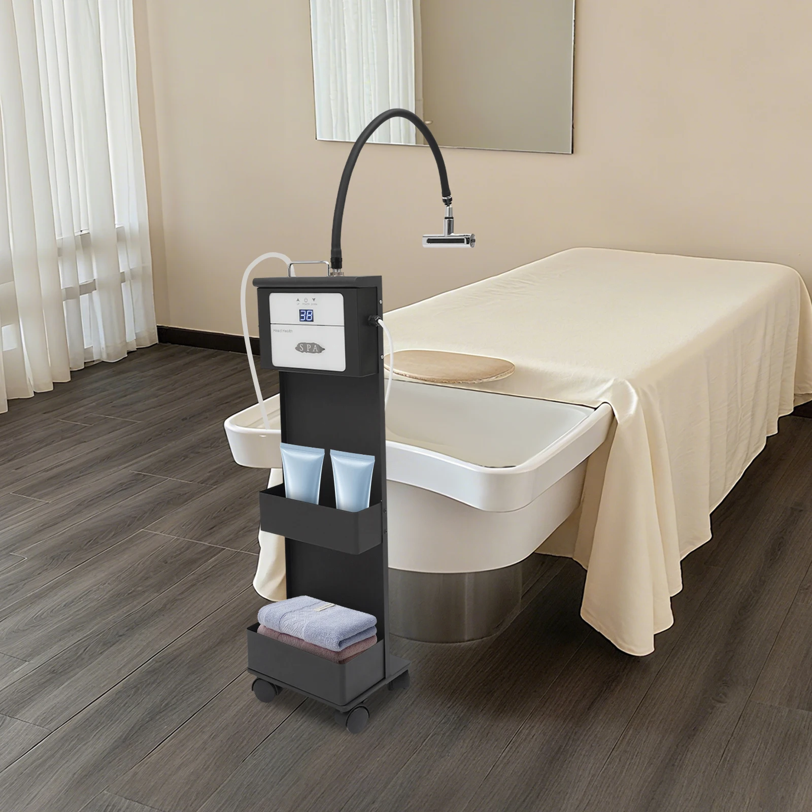 

Спа-оборудование для головы, спа-оборудование для головы с водопадом, регулируемая постоянная температура, с циркуляцией воды для ухода за кожей головы