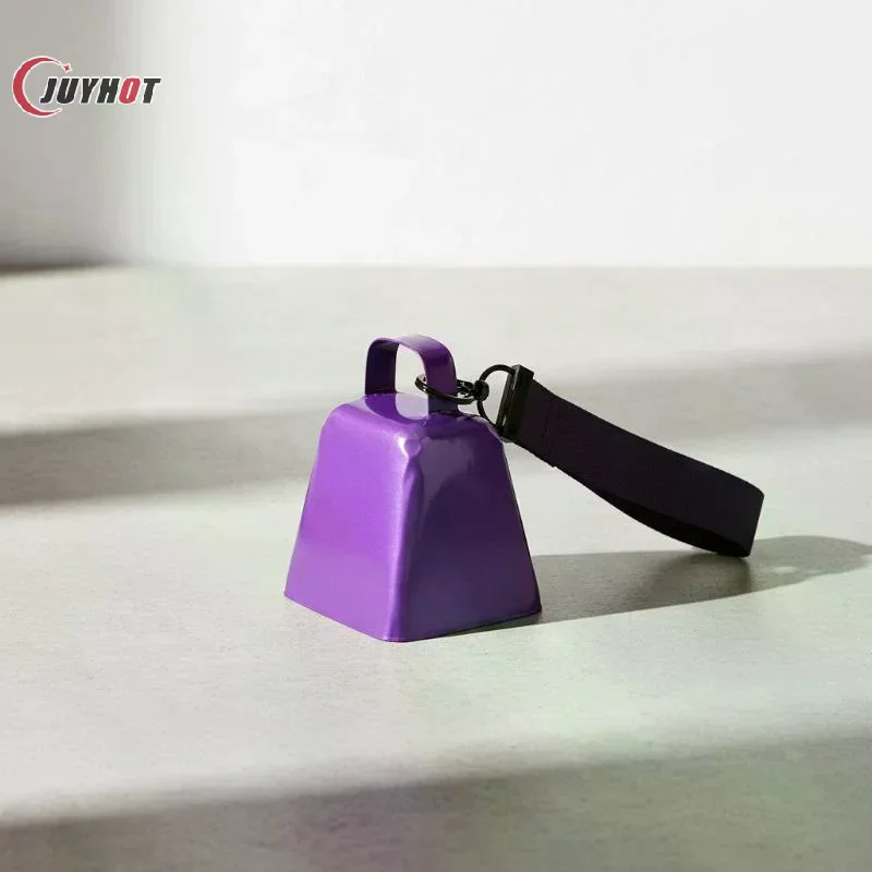Powerful Sound Iron Cowbell Noisemaker With Wrist Rope Compact Hand Bell For Celebrations Games And Cheering