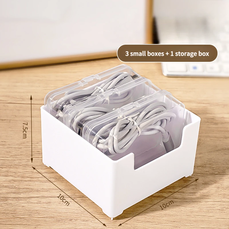 Kabel-Organizer, robuste Kunststoff-Aufbewahrungsbox, täglicher Bürobedarf, verschiedene Ladegurte und mobiles Gerätemanagement