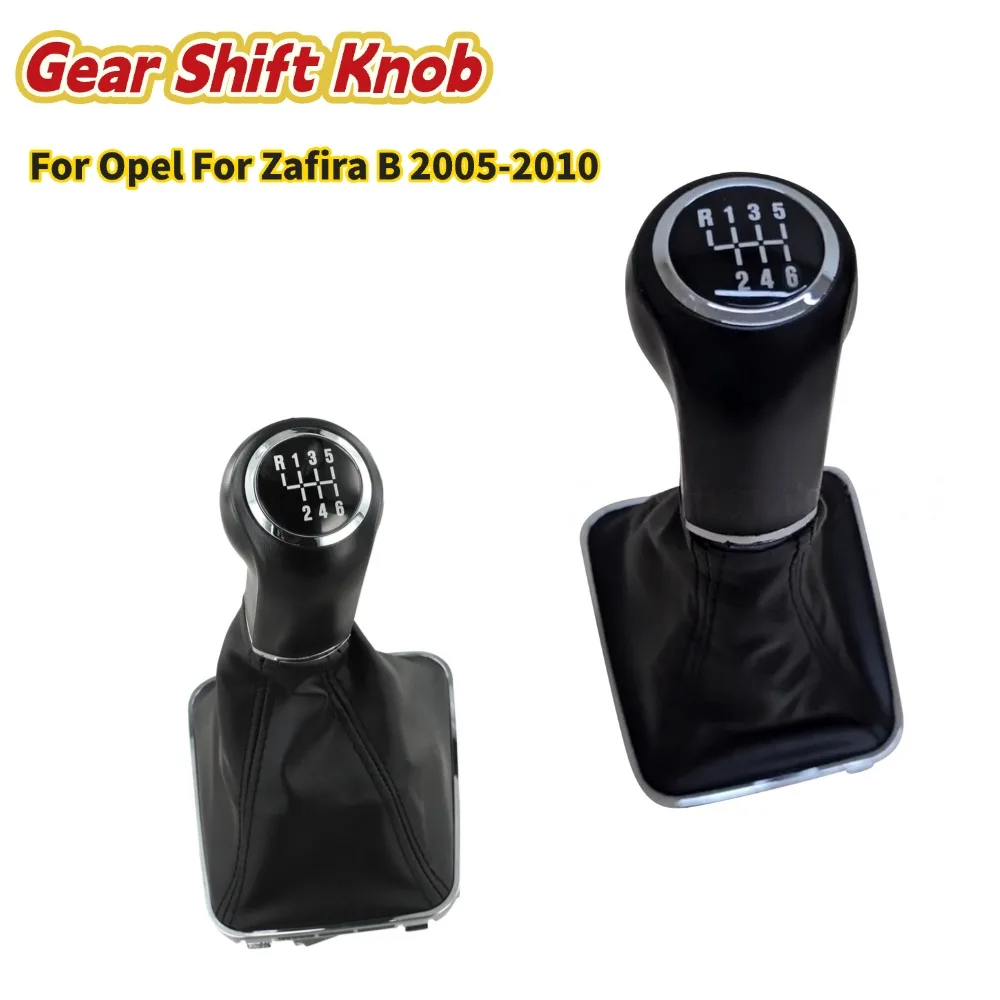 5 / 6 Speed Black Car-Styling Gear Shift Knob For Opel For Zafira B 2005-2010 Car Gear Shift Knob Lever Gaiter Boot Cover