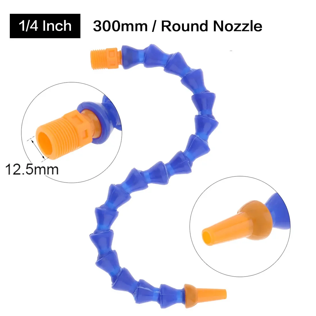 Mangueira flexível do tubo refrigerando do óleo da água, bocal principal plástico, liso ou redondo, trituração do CNC, tubo do líquido refrigerante do torno, 1/4 ", 1/2", 3/8"