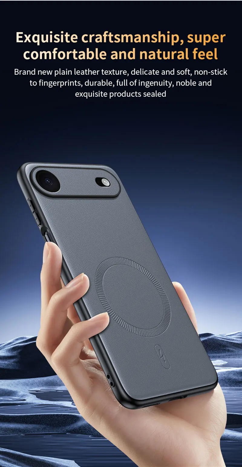 Für iPhone 17 Air Hülle Magnetische Leder-Schutzhülle Für iPhone 17 Air Anti-Fingerabdruck Rutschfest PC+TPU – Detail 14