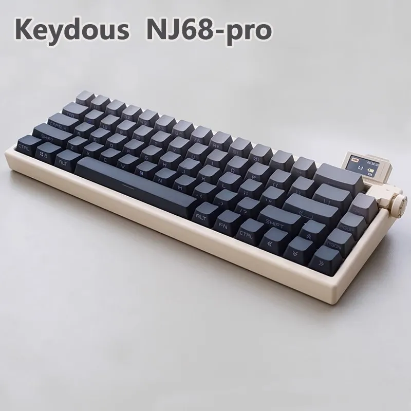 Keydous Nj68 Pro Bluetooth 2.4g The Third Mock Examination Wireless Aluminum Alloy Mechanical Keyboard Customized Accessories