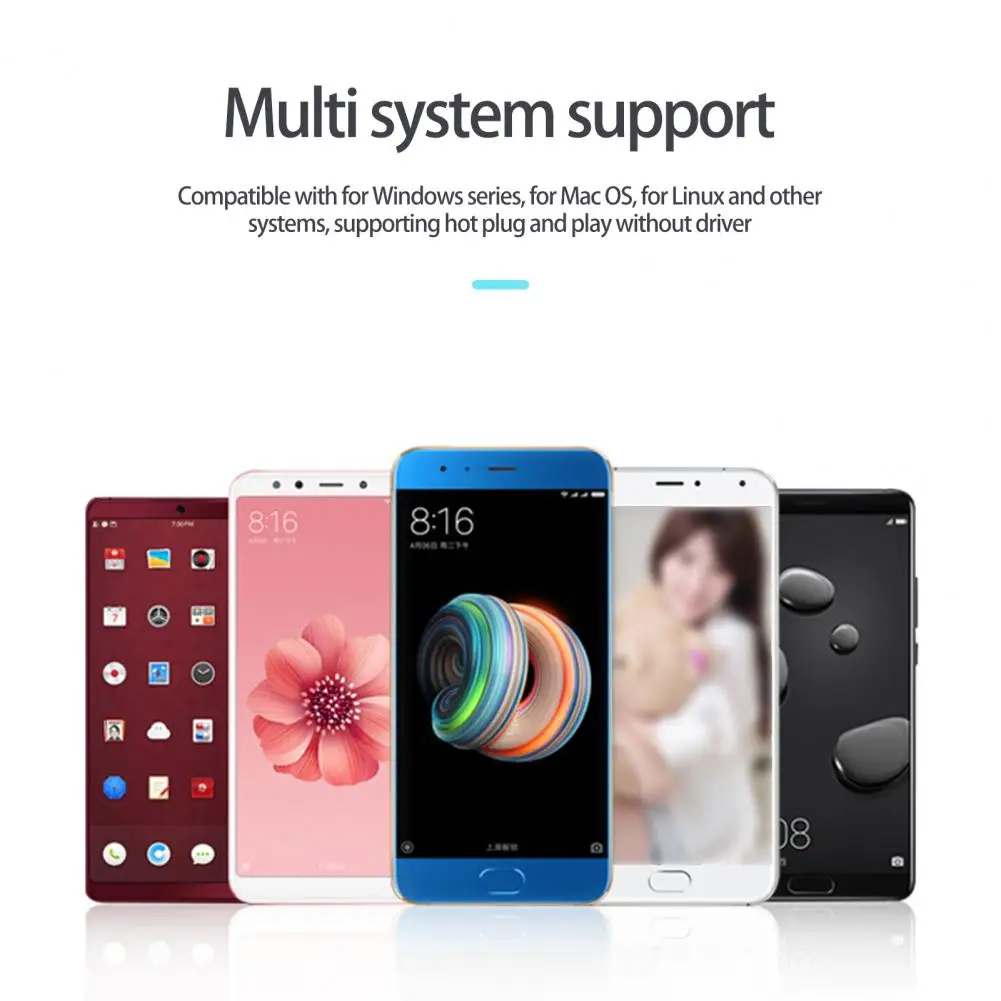 Memory Card Reader Compact TF Card Reader Driver-free Data Transmission USB Type-C Smart Memory TF SD-Card Reader