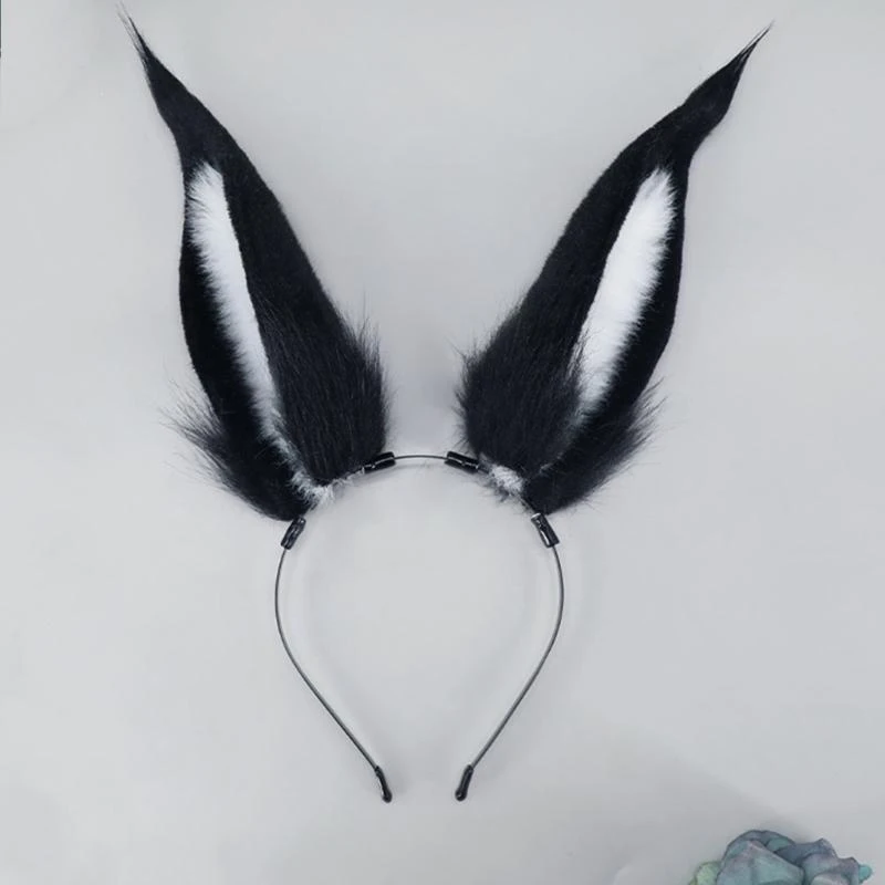 

652F Anime Cosplay Props Wolf Hair Hoop Furry Rabbit Hair Styling for Halloween Headband Furry Rabbit Animal Carnivals
