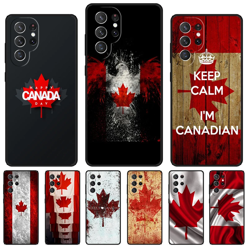 Canada Canadian Flag phone case For Samsung Galaxy S24 S23 S22 Ultra Note 10 20 Plus S8 S9 S10 S20 S21 FE Cover