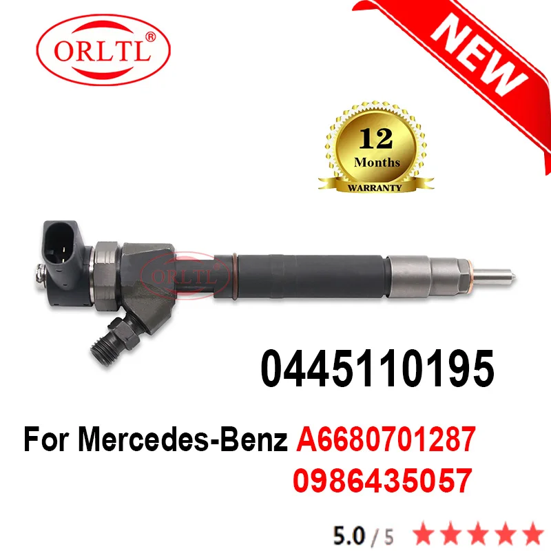 

EBNaga ORLTL 0445110195 Diesel Common Rail Fuel Injector 0 445 110 195 A6680701287 0986435057 for Mercedes-Benz 6680701287